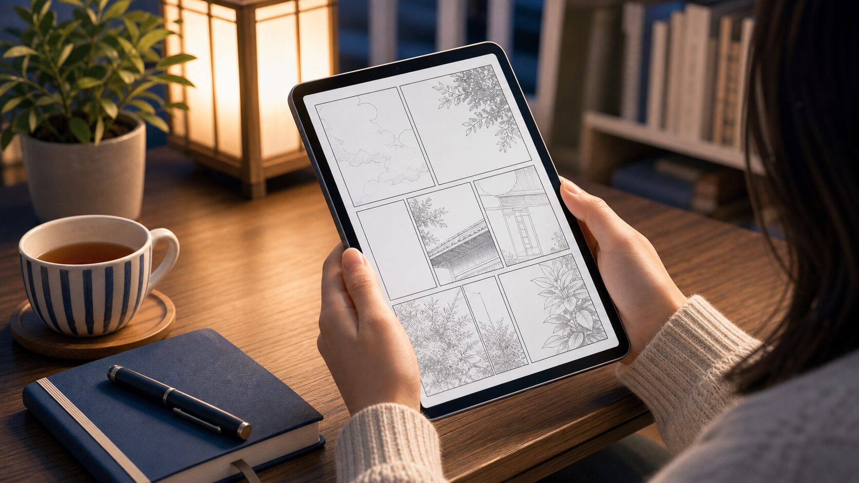氷の城壁をスマホの電子書籍で読み返すイメージ